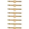 SagaSave 8 connettori patch per pedali per chitarra, tipo dritto, per effetti da pedale a pedale (oro)