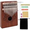 Winterworm Kalimba Pianoforte portatile con 17 chiavi, in legno di sapele per pollice pianoforte africano Mbira Sanza Likembe，Manuel avec accordeur de poche pour regalo musicale