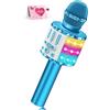 Avaxtt Microfono Karaoke per Bambini, Microfono Bluetooth Altoparlante, Regalo di compleanno per Bambina 3-12 Anni, Karaoke Wireless Giocattolo con Cambio Voce, Ideale per Feste e Giochi Musicali