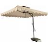 GARDENIA Ombrellone da Giardino Decentrato 2,5x2,5 m - Palo in Metallo con Chiusura a Leva, Base a Croce e Sistema Air Vent - Ideale per Piscina, Terrazzo e Arredo Esterno