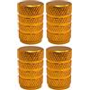 cyclingcolors 4x Cappucci delle valvole cappuccio tappi valvola in alluminio Schrader per pneumatici bici moto auto auto quad monopattino, oro