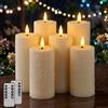 Dehobo Candele Led, Candele Led Fiamma Oscillante, IP65 (6 Pezzi), Con Timer E Telecomando (13,5/15/18cm x 5,5cm), Candela Senza Fiamma Led Ideali Per Patii, Matrimoni, Soggiorni, Halloween