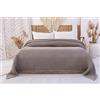 BOHORIA® NIU Waffle - Copriletto/Coperta, 220 x 240 cm, effetto waffle, extra large, 100% cotone, Oeko-Tex®, per divano, poltrona e letto, coperta da divano, coperta da soggiorno (Seppia, 220 x 240 cm