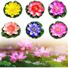 Leonshco Fiori galleggianti, 6 fiori di loto artificiali, ninfee artificiali, simulation di loto galleggiante, per laghetto, giardino, terrazza, piscina