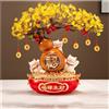 xiuling4568 Albero di Cristallo Decorazione Feng Shui dell'albero dei Soldi di Cristallo Bonsai di Zucca Gatto Fortunato for ricchezza e prosperità Albero di Cristallo Decorazione Feng Shui(Orange)