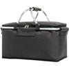 SKIKHN Cestino da Picnic Pieghevole, Cestino Della Spesa Pieghevole, Borsa Frigo Grande, Picnic Cestino Isolato con Coperchio e Manico per Campeggio, per Ufficio, Campeggio, Viaggi, Laterale
