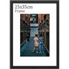 MEGAROOM Cornice portafoto da 25 x 35 cm, in plexiglas infrangibile e effetto legno MDF di alta qualità, robusta cornice portafoto per disegni, certificati e poster, con inserto incluso, set da 1