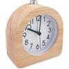 Newaner Sveglia da Comodino Analogica, Orologio da Tavolo in Legno Senza Ticchettio, Sveglie da Comodino Silenziosa Vintage con Funzione Snooze, Luce Notturna, per Camera da Letto, Comodino, Scrivania