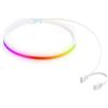 ELFJMZP Striscia LED RGB indirizzabile 50 cm, 5 V 3 pin, barra luminosa in silicone bianco con estensione di 10 cm, sincronizzazione con la scheda madre, autoadesiva, per telaio PC gaming