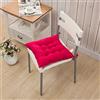 ZOCIS Set di 2 morbidi cuscini per sedie, 40 x 40 cm, con laccetti, antiscivolo, per giardino, sala da pranzo, soggiorno, patio, ufficio e cucina, colore rosso rosa, 2 pezzi