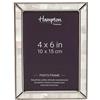 Hampton Frames | Cornice per foto 10x15 cm, argento | Profili larghi 15 mm, piastrelle madreperla, dettagli rialzati | Design per foto orizzontali e verticali