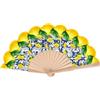 DIVINA Ventaglio, Stecche Effetto Legno, Motivi Maiolicati e Limoni Decorativi, Blu, Bianco e Multicolor, Ispirazione Costiera Amalfitana - VAR119 (all Lemon NEW11)