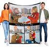 LKSCUDIY Coperta Personalizzata Plaid Pile Personalizzata con 1-10 Foto Collage e Testo,Coperte in Morbido Flanella,Regalo per Moglie Marito Anniversario-3 Plaid foto