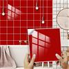 QHDXL Piastrelle Adesive Cucina Rosso Pavimento Pvc Adesivo Impermeabile Piastrelle Adesive Bagno Adesivi Murali Cucina Mattonelle Adesive Decorazione 10 Pezzi/10x10cm