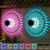 GOUYENG Lampada Solare da Esterno,2 Pezzi Lampada da Parete Decorativa a Energia Solare con Mandala,Applique Solares da Esterno,Lampade Solari per Uso Esternos,per Muro Vialetto Giardino