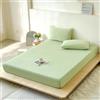 Treer Lenzuolo con Angoli Rinfrescante, Lenzuolo di Raffreddamento Aderente con Elastico 360° per Singolo Matrimoniale Una Piazza e Mezza Materassi Altezza da 30cm (XH23 Verde,180x200CM)