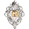 Holyart Ex Voto: Ex-voto Cuore fiamma 8x6 cm, Metallo