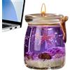 Generico Candele profumate gel, candele per aromaterapia, Candela di cera gel con conchiglia marina, Candele portatili profumate, candele in barattolo per aromaterapia per meditazione, relax
