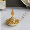 A ANTCAM Porta Incenso Eid in Oro, Antico Porta Incenso Arabo, Vaso Vintage per Aromaterapia, Fornello in Ferro Artistico, Supporto per Candele Profumate, Decorazione per la Casa