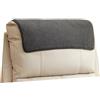 ILiemao Copri Poggiatesta Per Divano Copribraccioli Per Sedia Reclinabile Bracciolo Poltrona Braccioli Protezione Sedile Fodera Per Pelle Relax Rimovibili Natalizi Copripoltrona(Nero Grigio,Headrest 1pc)