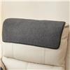 ILiemao Fodera per Poggiatesta Copri Braccioli Divano Pelle Copribraccioli per Poltrona Relax Rimovibili 1 Posto 2 3 Posti Natalizi Universali Copripoltrona Reclinabile(Nero Grigio,Headrest 1pc)