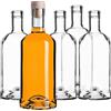 KADAX bottiglie in vetro 500ml con tappo in sughero - bottiglie vuote da riempire per liquore, grappa, olio e aceto, ideali per regali e fatte in casa