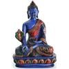 BUDDHAFIGUREN/Billy Held BUDDHAFIGUREN Buddista Staute - Buddha della medicina dipinto a mano - blu 13,5 cm