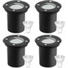 Goodia 4pcs Faretti Led da Incasso per Cartongesso per Gu10 3w 230v Bianco Caldo 3000k, IP67 Impermeabile Faretto Led da Incasso, Faretti da Incasso per Esterni, Giardino, Terrazza, Passerella