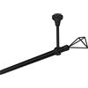 MDEKOR Bastone per tende nero, 200 cm, 1 binario, 19 mm, in metallo, fissaggio a soffitto, SPACE