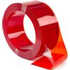 Anro - Tenda a lamelle in PVC morbido al metro, 2 mm, 200 x 20 cm, colore rosso trasparente