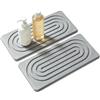 Tayahanude Set da 2 vassoi da bagno, sottobicchieri in diatomite assorbenti, tappetino in pietra ad asciugatura rapida per piano cucina, portasapone per bagno e cucina (grigio, 21 x 10 cm)
