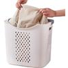 Duroecsain Cestino da toilette con manico - Cestino scolapiatti per verdure, scolapiatti per verdure, lavatrice, cesto portaoggetti per doccia, traspirante, impermeabile per asciugamano