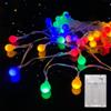 LEECOCO Catena luminosa a sfera per interni, 3 m, 30 LED, funzionamento a batteria con batterie AA, ideale per cameretta dei bambini, Natale, feste, giardino e balcone decorazione (3 m, 30 LED