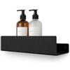 Generico Mensola Doccia Nera 40 cm ORLO - Porta Shampoo Bagno in Acciaio Inox, Portaoggetti da Parete con Fissaggio a Vite, Design Minimal Made in Italy