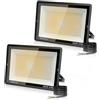 toobettp 2PCS Faretto LED 300W, Super Illuminoso 30000LM 3000K Faretti da Esterno