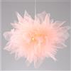 DUNMW Lampada da soffitto a sospensione in organza fantasia rosa Lampada da soffitto con fiori di filato romantico Lampada da soffitto per camera da letto per bambini, soggiorno, 27