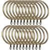 inodiref 20 anelli per tende in metallo, diametro interno 45 mm, anelli decorativi per tende con ganci e occhielli, adatti per aste per tende, bronzo anticato.