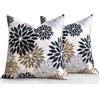 LRartdeco Nero, Marrone e Grigio Federe Cuscino 40 x 40 CM Set da 2 Moderna Copricuscino Astratto Geométrico Federe Cuscini per Soggiorno Camera da Letto Divano Sedie Ufficio Picnic