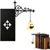 Generic Lanterna da scaffale a forma di fantasma, luce decorativa da mensola con simpatico fantasma che legge, luci da mensola ReadingBook per libri, luce notturna LED calda da appendere per libreria