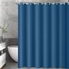 Lerores - Tenda per doccia 80x180 cm, in tessuto di poliestere, resistente alla muffa, impermeabile, lavabile, colore blu scuro, con fondo pesante, 8 occhielli e anelli per tenda da doccia per bagno