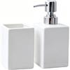 AORTULL Set di accessori da bagno in ceramica con portaspazzolino e dispenser di sapone