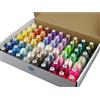 Simthread Kit di 63 Fili da Ricamo in Poliestere 40WT, 63 Bobine da 500 m, Convertibili alla Tabella Colori Brother, Compatibili con Brother, Janome, Babylock, Singer e altre Macchine da Ricamo