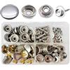 RERI Bottoni a pressione 20 set 15 mm Argento Bottoni a pressione per giacca in pelle, borsa a mano, portafoglio