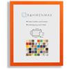 RahmenMax Morena - Cornice portafoto in legno, 60 x 75 cm, profilo moderno molto angolare, 75 x 60 cm, ampia scelta di colori: arancione con vetro sintetico antiriflesso, 1 mm