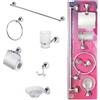 FERIDRAS 285023-B Set Accessori Bagno, 6 Pezzi, Cromo
