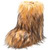 IXU Stivali da donna in pelliccia sintetica peloso soffice punta rotonda camoscio neve inverno stivali da donna comodi peluche caldo corto esterno interno scarpe piatte stivali a metà polpaccio,