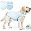 BiPawTi Gilet refrigerante evaporativo per cani, cappotto estivo per alleviare il calore, morbido gilet regolabile per cani con protezione solare, essenziale per l'estate per cani, mantiene i cani