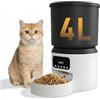 Unipampa Distributore Automatico Cibo Gatti 4L, Dispenser Crocchette Gatto 1-9 Pasti al Giorno, Distributore Cibo Gatti Con Timer Programmabile, Mangiatoia automatica per gatti Adatto Per Cani e Gatti