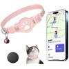 Genérico Collare GPS per gatti, GPS per gatti senza canone mensile, nessuna SIM richiesta (compatibile con Android e iOS), collare localizzatore compatibile con goo- gle Find My