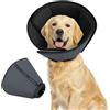 PUZAUKAL Collare Elisabettiano Cane Morbido, Collare Post Operatorio Cane Traspirante E Regolabile, Collare Protettivo Cani Traspirante E Regolabile (Grigio scuro XL)